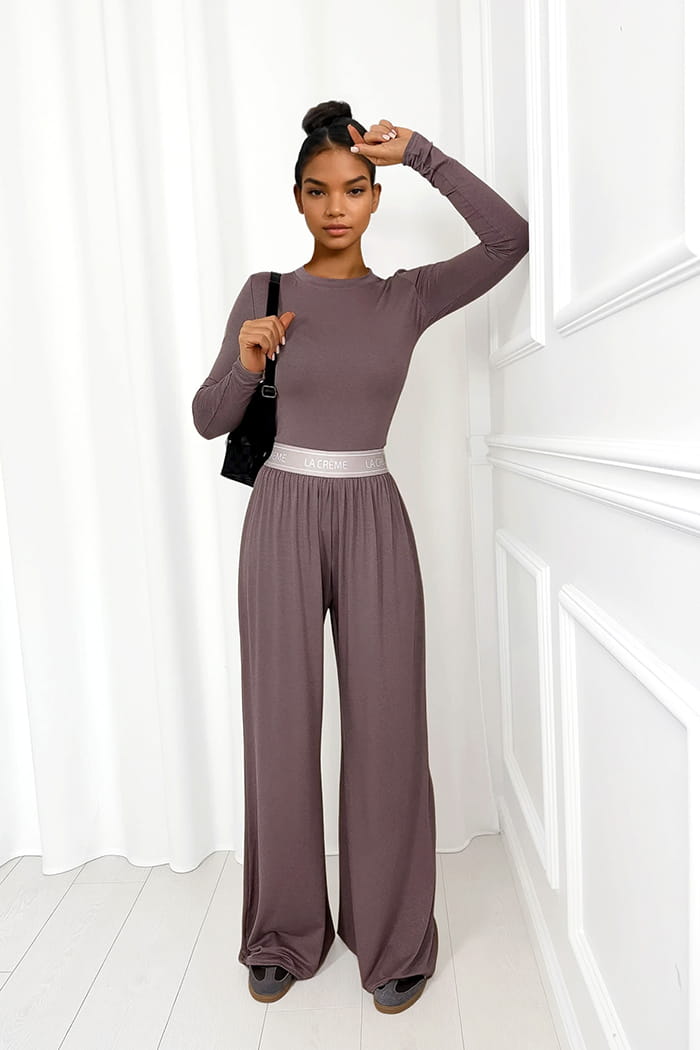 Dámsky 2-dielny komplet vo farbe MOCCA