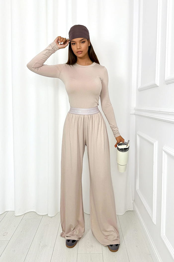 Dámsky 2-dielny komplet vo farbe LATTE