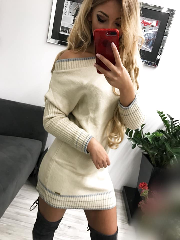 Štýlový dámsky predlžený sveter